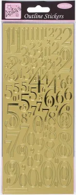 Produktbild von Gemischte Zahlen, Aufkleber, Gold