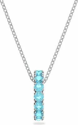Produktbild von Swarovski Damen Halskette mit Anhänger Exalta Rundschliff Blau Pavé 5643754
