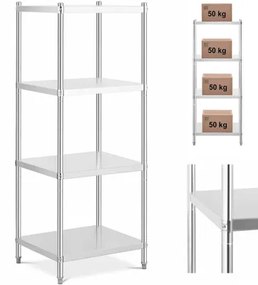 Obrázek produktu pro Kovový regál pro catering do 200 kg 70 x 60 x 180 cm