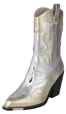 Produktbild von Buffalo Damen Cowboy Stiefel West Bootie Mid Cowboy 1221056 Goldfarben