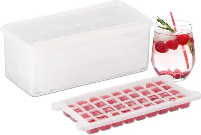 Produktbild von súprava foriem na kocky ľadu s krabičkou a vekom