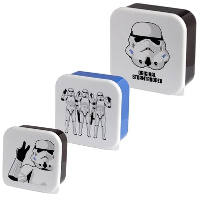 Image de Set de 3 boîtes à goûter Stormtrooper originales