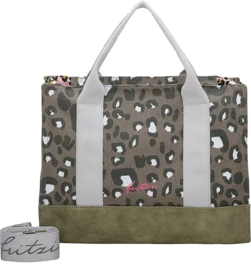 Image de Fritzi aus Preußen sac à épaule Canvas Tote Bag Leo Jungle multicolore