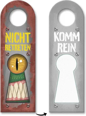 Produktbild von Nicht betreten oder Komm rein Türhänger 10er Set mit Schlüssellochmotiv und