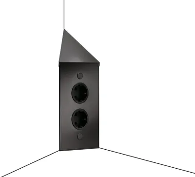 Produktbild von Naber Eck-Steckdosenelement Mira ES3 schwarz matt 7053141
