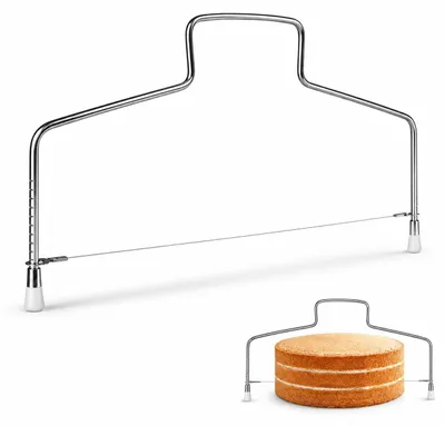 Tortenboden-Schneider 32 cm, Edelstahl, höhenverstellbar