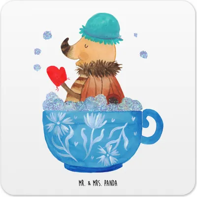Produktbild von Mr. & Mrs. Panda Tischuntersetzer Nachtfalter Schaumbad 15er Set - Weiß - Geschenk, Untersetzer für Gläser, Tassenuntersetzer, Bad, Glas-Untersetzer, Lustige Sprüche, WC