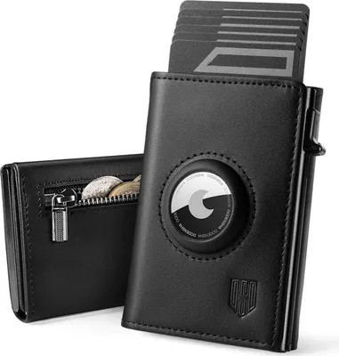 Image de Porte-monnaie DODENSHA AirTag Hommes Protection RFID Porte-cartes Monnaie Slim Wallet Men