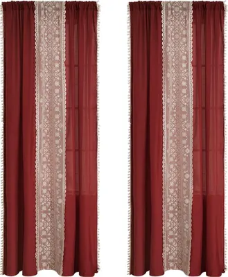 Produktbild von INF Festliche Weihnachtsgardine - Europäischer Stil mit Schneeflocken, 2er Set XL