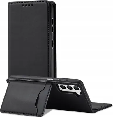 Image de Etui à cartes magnétique Etui pour Samsung Galaxy S22+ (S22 Plus) Porte-cartes Portefeuille Noir