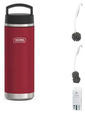 Zdjęcie produktu dla THERMOS ICON BEVERAGE BOTTLE 0,71 l Trinkflasche – Vorteilsset mit Reinigungsbürste CLEAN FIX 30 cm