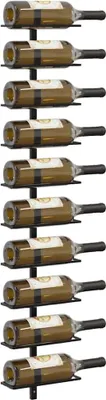 Produktbild von vidaXL Wand-Weinregal für 10 Flaschen Schwarz Metall