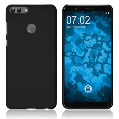 Produktbild von PhoneNatic Case kompatibel mit Huawei P Smart - Hülle schwarz gummiert Hard-case Cover