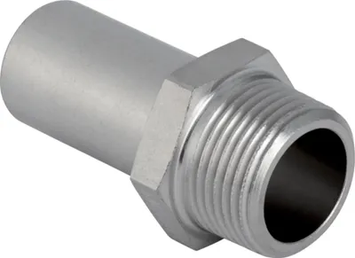 Obrázok produktu pre Geberit GE Mapress, nehrdzavejúca oceľ, prechod s zasúvacou koncovkou, d28 mm, R1, 1 ks.