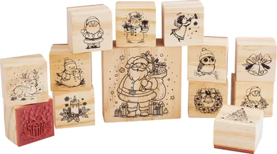 Produktbild von VBS Holzstempel-Set "Weihnachten"