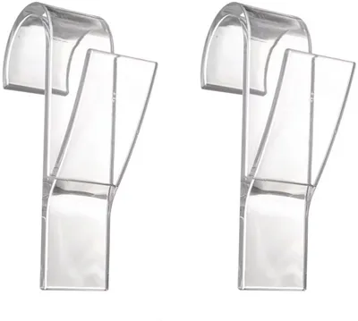 Produktbild von Heizkörperhaken – Heizkörperhaken – 2 Stück – Handtuchhaken – transparent – ​​10 cm – Kunststoff – praktischer Haken für Ihren Heizkörper – CHPN