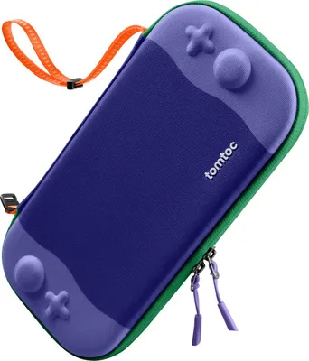 Produktbild von Hülle für Nintendo Switch 2 Tasche Case, Rundumschutz Tragetasche für Switch Konsole und Spiele, Tomtoc Slim FancyCase G05, Blueberry