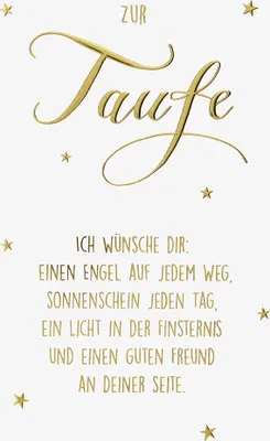 Produktbild von Taufe - Glückwunschkarte im Format 11,5 x 17 cm mit Briefumschlag