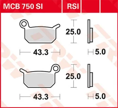 Obrázek produktu pro TRW Bremsbelag Trw Organ. Mcb 750