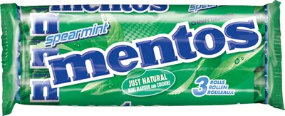 Produktbild von Mentos Spearmint 3 Rollen Kaudragees mit Pfefferminzgeschmack 114g