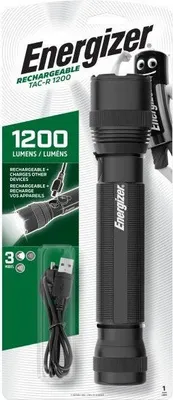 Produktbild von ENERGIZER 1200 lm schwarze wiederaufladbare 3-Modus-Taschenlampe