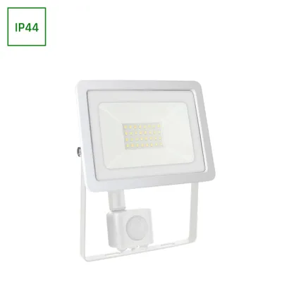 Image de Spectrum LED Projecteur Noctis Lux Blanc IP44 30W 2650lm Blanc neutre 4000K avec détecteur de mouvement