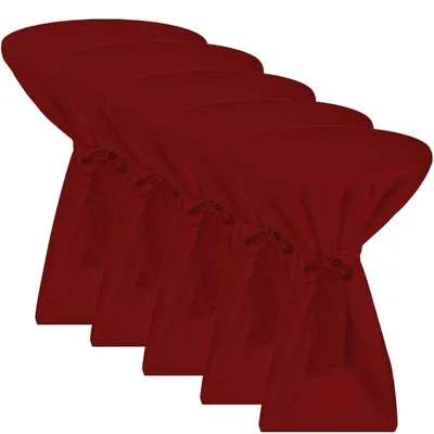 Produktbild von Beautissu 5X Premium Stehtischhusse Blickdicht Bordeaux Ø 60-65 cm