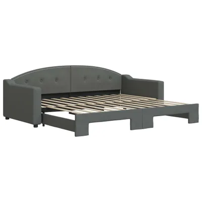 Produktbild von vidaXL Tagesbett Ausziehbar Dunkelgrau 90x200 cm Stoff