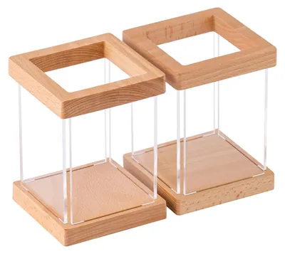 Produktbild von 2-teiliges Set aus Schreibtisch-Stifthaltern, Stifteboxen, Stiftebechern, Make-up-Pinselhaltern, Stifthaltern für Zuhause, Büro und Schule