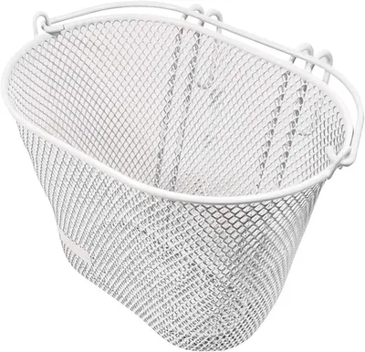 Produktbild von Kinder Fahrradkorb weiss Lenkerkorb Metall vorne Korb Kinder Fahrrad 20x18x10cm
