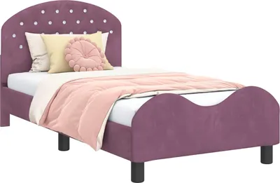 Immagine prodotto di vidaXL Struttura letto per bambini con testiera viola 80 x 160 cm in velluto