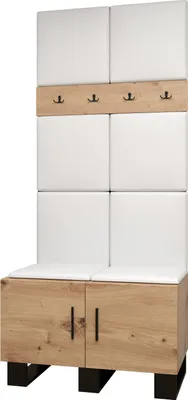 Produktbild von Garderobe ARTIN Set 4 mit gepolsterten Paneelen Industrial Design