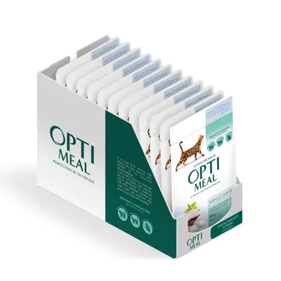 Produktbild von Optimeal Katzen-Nassfutter Kabeljau & Gemüse in Gelee, 12x85 g