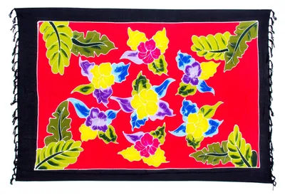 Zdjęcie produktu dla Sarong, pareo, chusta plażowa z motywem kwiatowym, uniwersalny rozmiar