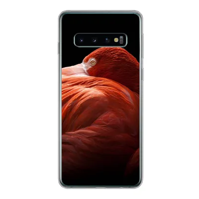Produktbild von MuchoWow® Handyhülle Schutzhülle Hülle für Samsung Galaxy S10 Flamingo - Federn - Rosa Silikon Softcase Handy Hülle - Handytasche