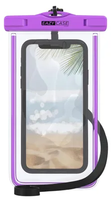 Produktbild von EAZY CASE - wasserdichte Unterwasserhülle, Handyhülle Universal Unterwassertasche, Handy Tasche wasserfest, für alle Smartphones bis 6,7" mit Umhängeband in Violett