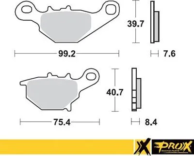 Image de Plaquettes de frein arrière ProX RM85 '05-20 (équivalent à EBC FA401R)