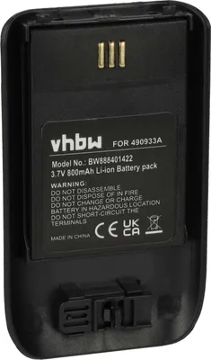 Produktbild von vhbw Akku kompatibel mit Innovaphone IP73 schnurlos Festnetz Telefon (800 mAh, 3,7 V, Li-Ion) Schwarz