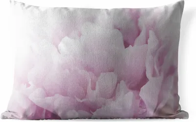 Produktbild von MuchoWow® Outdoor Kissen - Nahaufnahme einer rosa Pfingstrose - 60x40 cm - Wetterfest - Lounge Kissen - Zierkissen - Kissen für Innenräume