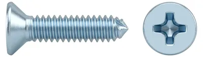 Produktbild von DIN 7516 Form D Senkkopf-Gewindeschneidschraube VG M6x16 Stahl galvanisch verzinkt PH 500 Stk