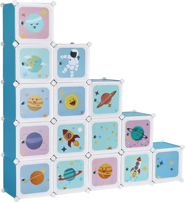 Produktbild von Aufbewahrungsschrank für Kinder mit 16 Würfeln