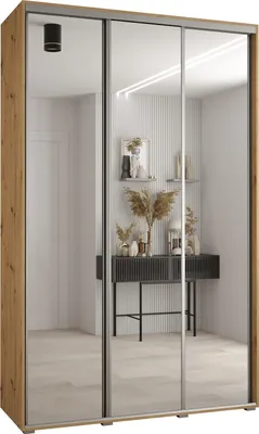 Produktbild von MEBLE KRYSPOL Davos 2 Schrank, drei Türen - 235,2x160x45 cm - Artisan  Artisan Silber