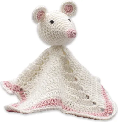 Produktbild von Hardicraft Häkelset Amigurumi "Schmusetuch Maus" mit Baumwollgarn und Füllmaterial, Diam. 28 cmcm, HC-40MB091