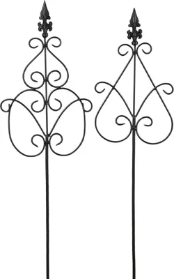Image de Deux fiches de jardin de style vintage, 70 cm, en métal
