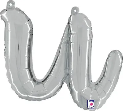 Produktbild von ABC14 Folienballon Buchstabe Skript Silber | U 36 cm
