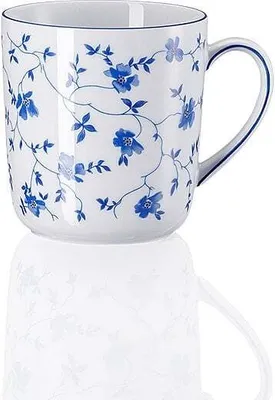 Produktbild von Becher mit Henkel 0,28 l - FORM 1382 BLAUBLÜTEN - Arzberg - 41382-607671-15505