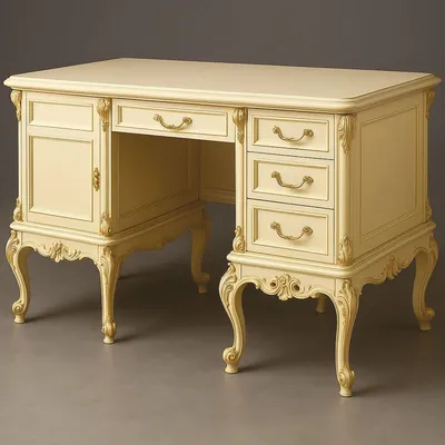 Produktbild von Casa Padrino Luxus Barock Schreibtisch Creme / Gold 180 cm - Italy