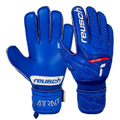 Image de Gant de gardien de but Junior Attrakt Silver , Taille:3, Couleur:DEEP BLUE / DEEP BLUE