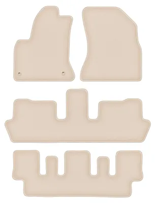 Image de Tapis de sol en moquette pour Citroen C4 Picasso I 2006-2013 (7 places) – jeu 4 pièces, beiges, sur mesure – Wielganizator FORTUNA