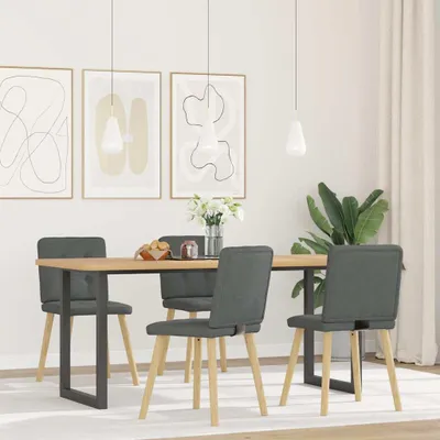 Produktbild von vidaXL Esszimmerstühle 4 Stk. Dunkelgrau Stoff